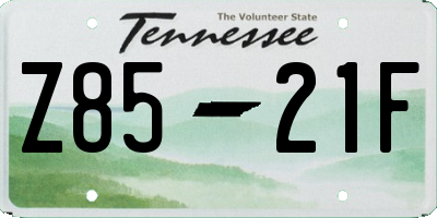 TN license plate Z8521F