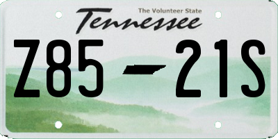 TN license plate Z8521S