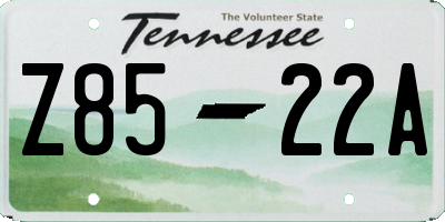 TN license plate Z8522A