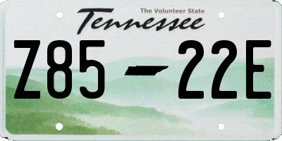 TN license plate Z8522E