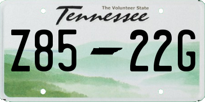 TN license plate Z8522G