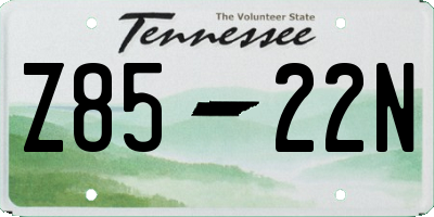 TN license plate Z8522N