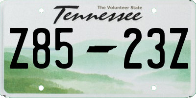 TN license plate Z8523Z