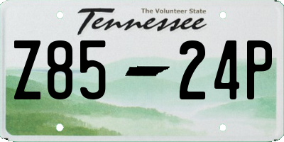 TN license plate Z8524P