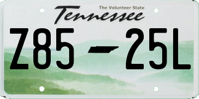 TN license plate Z8525L