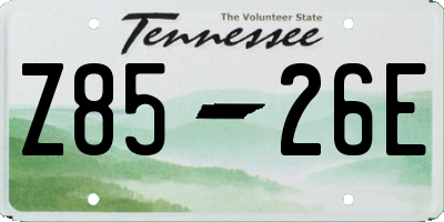 TN license plate Z8526E