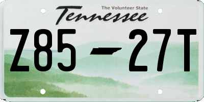 TN license plate Z8527T