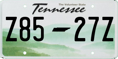 TN license plate Z8527Z