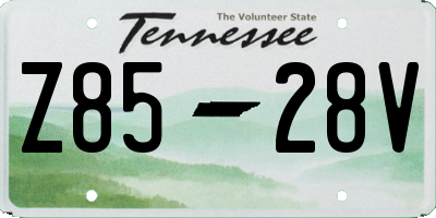 TN license plate Z8528V