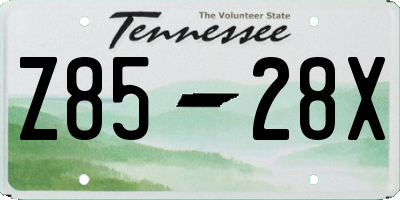 TN license plate Z8528X