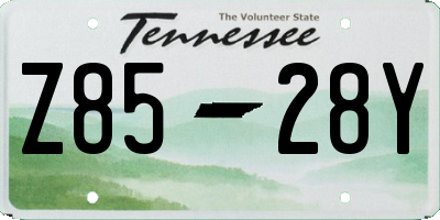 TN license plate Z8528Y