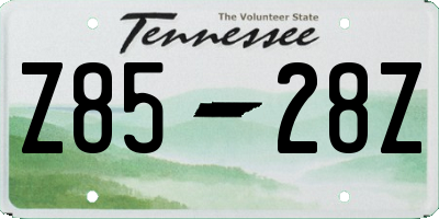 TN license plate Z8528Z