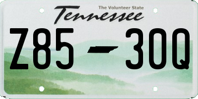 TN license plate Z8530Q