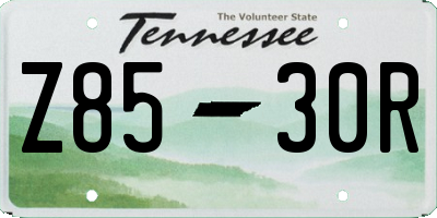 TN license plate Z8530R