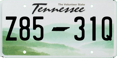 TN license plate Z8531Q