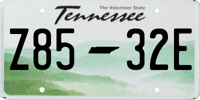 TN license plate Z8532E