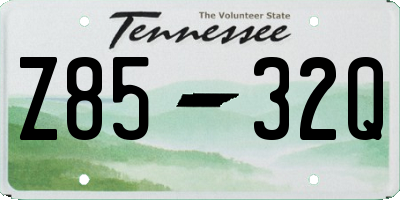 TN license plate Z8532Q