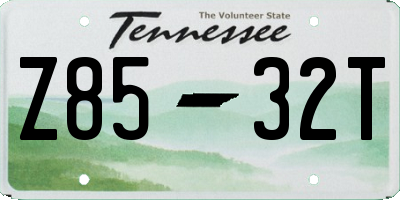 TN license plate Z8532T