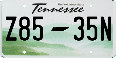 TN license plate Z8535N