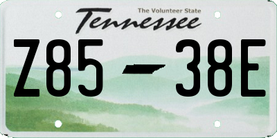 TN license plate Z8538E