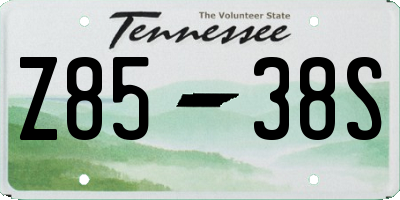 TN license plate Z8538S