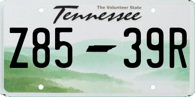 TN license plate Z8539R