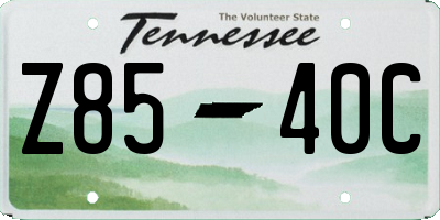 TN license plate Z8540C