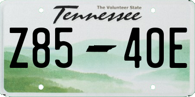 TN license plate Z8540E