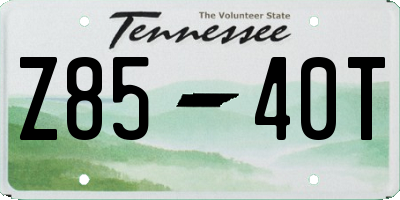 TN license plate Z8540T