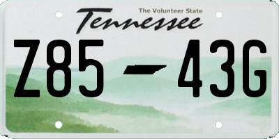 TN license plate Z8543G