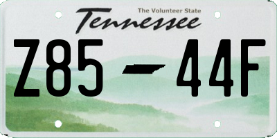 TN license plate Z8544F