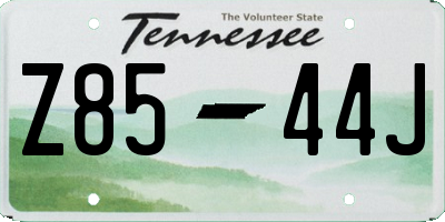TN license plate Z8544J