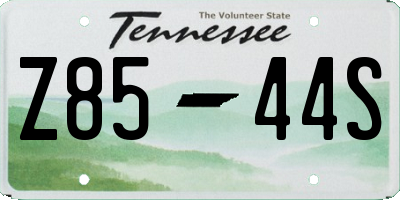 TN license plate Z8544S