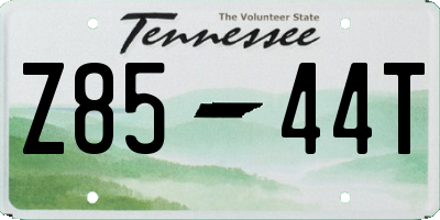 TN license plate Z8544T