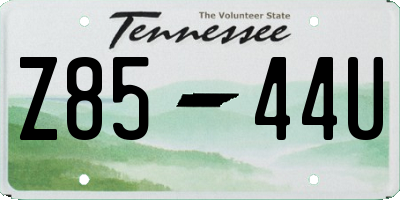TN license plate Z8544U