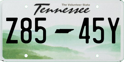 TN license plate Z8545Y