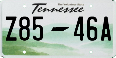 TN license plate Z8546A