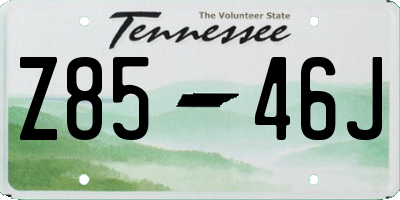 TN license plate Z8546J