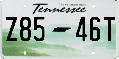 TN license plate Z8546T