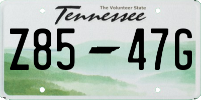 TN license plate Z8547G