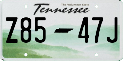 TN license plate Z8547J