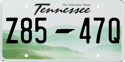 TN license plate Z8547Q