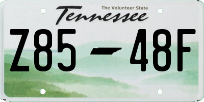 TN license plate Z8548F