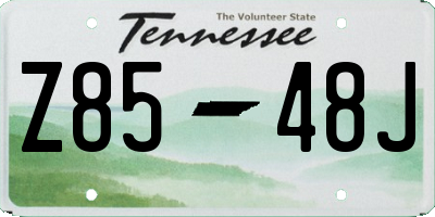 TN license plate Z8548J