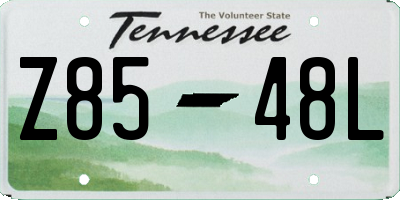 TN license plate Z8548L