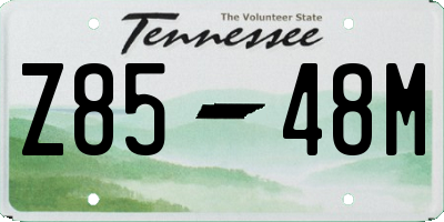 TN license plate Z8548M