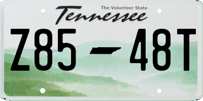 TN license plate Z8548T