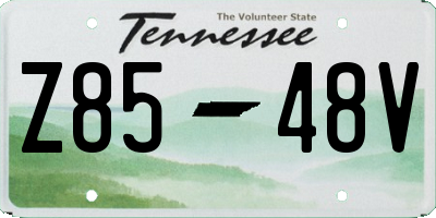 TN license plate Z8548V