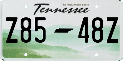 TN license plate Z8548Z