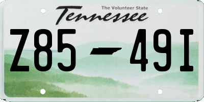 TN license plate Z8549I